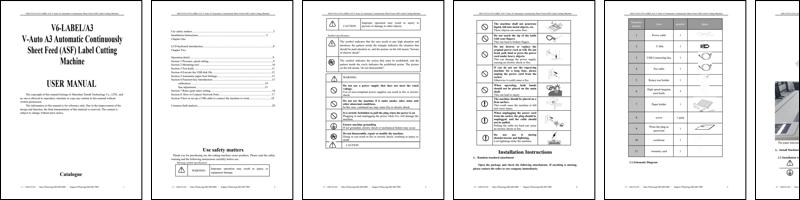 V-Auto A3 Automatic Continuously Sheet Feed (ASF) Label Cutting Machine User Manual.doc